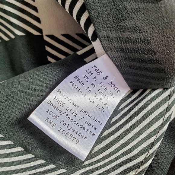 RAG & BONE Harper Green Plaid Silk Tank S - Picture 7 of 8